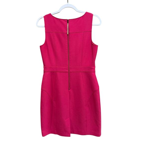 Ann Taylor LOFT Hot Pink Classic Modern Sleeveless Sheath Dress Women’s Size 6 - Picture 2 of 13
